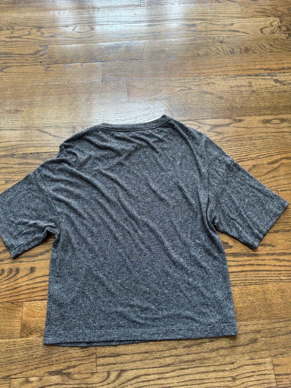 HOPE Stockholm Heathered Charcoal Boxy Knit Top Size 38 - Picture 2 of 4